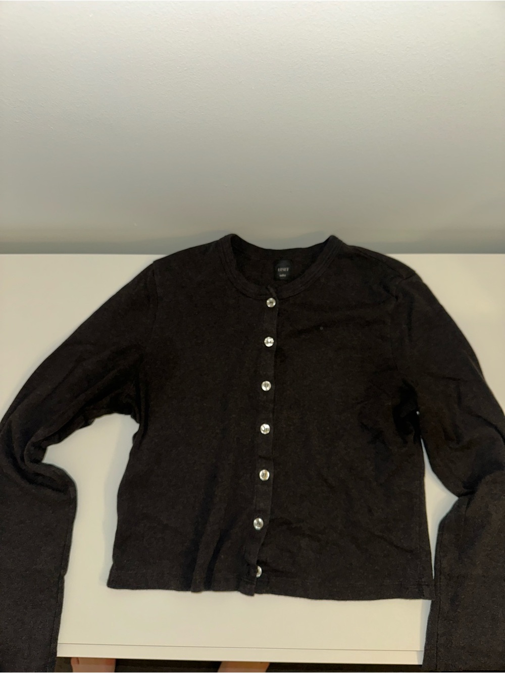 LESET Nando Cardigan in Chocolate Brown - Picture 5 of 5